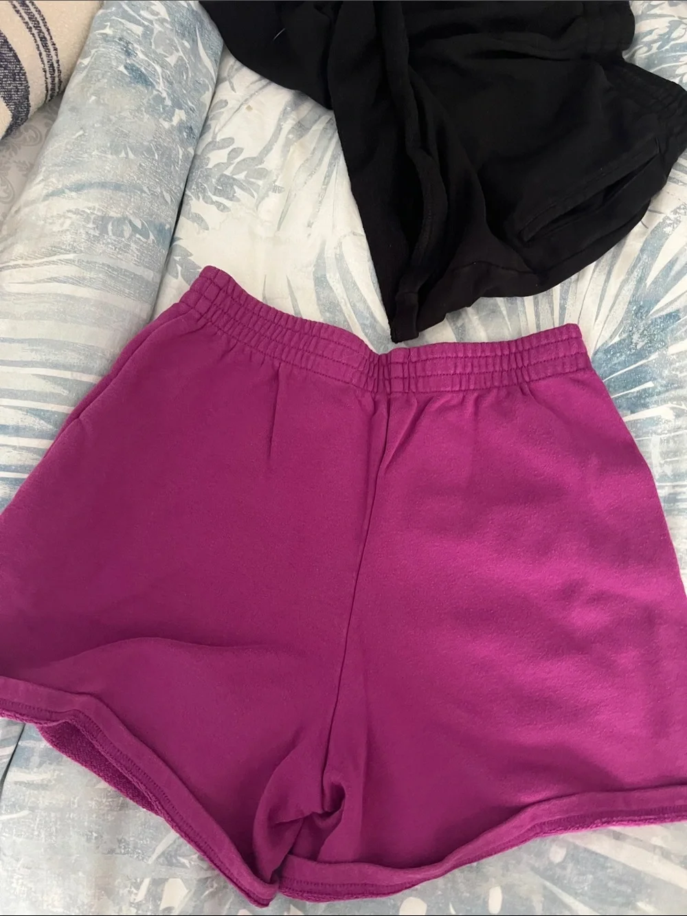 GAP 3-Pack Elastic Waist Shorts in Black and Magenta